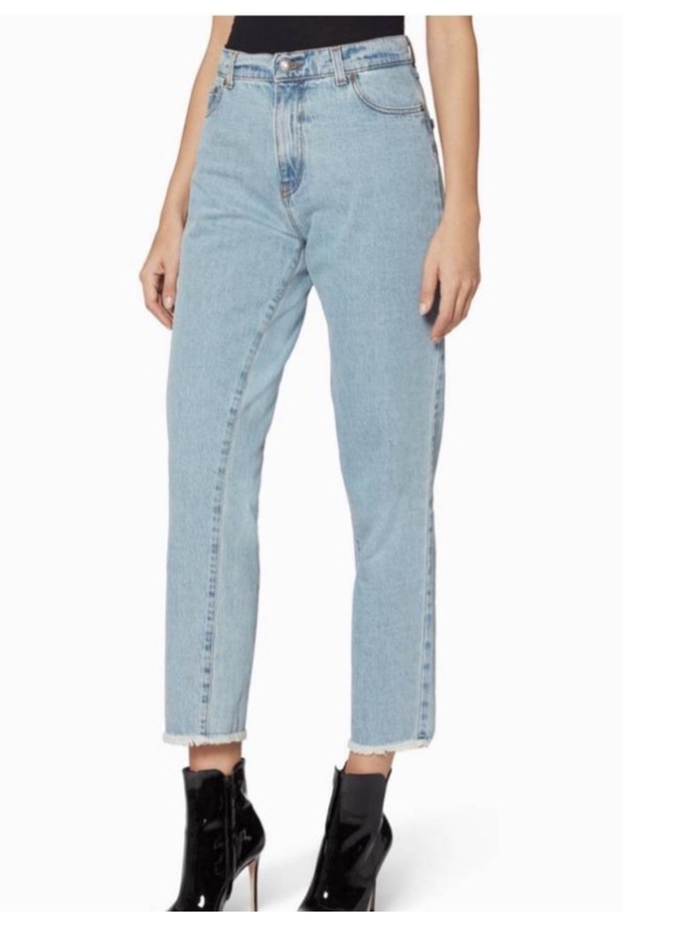 Magda Butrym Evansville Light Blue Cropped High-Rise Jeans Size 40 or US8